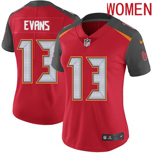 2019 Women Tampa Bay Buccaneers #13 Evans red Nike Vapor Untouchable Limited NFL Jersey